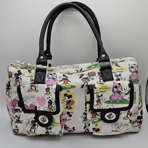 Disneyland Resorts Mickey & Minnie comic limited edition satchel handbag - Picture 15 of 15